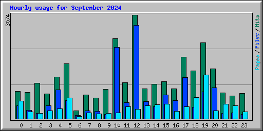Hourly usage for September 2024